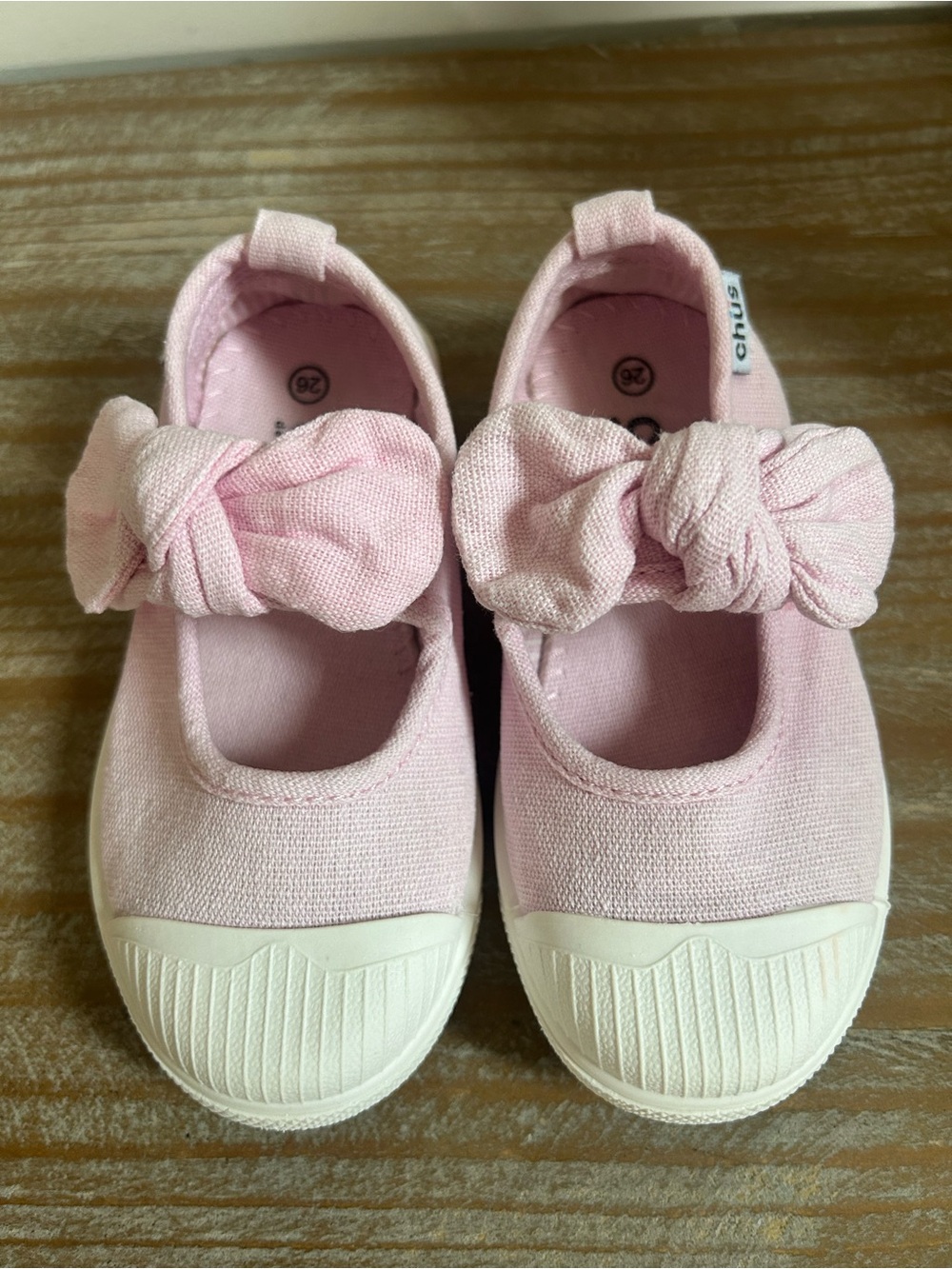 Chus Pink Canvas shoes with Bow Accent
